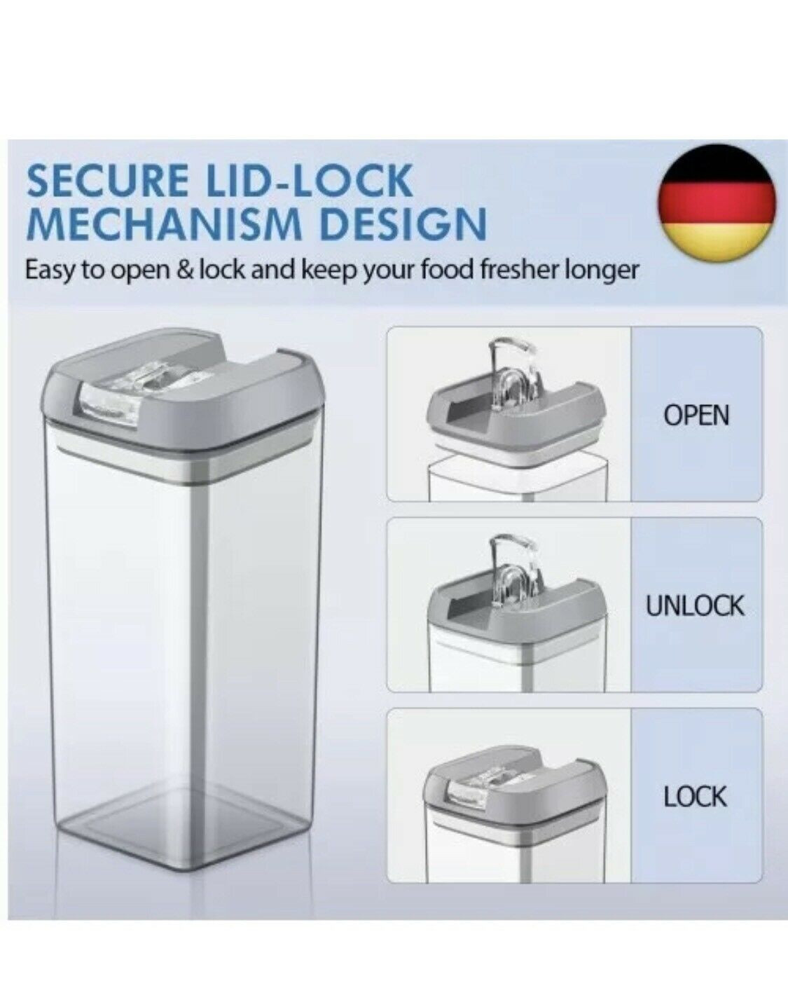 Vorratsdosen Frischhaltedosen für Lebensmittel 7 teilige Set