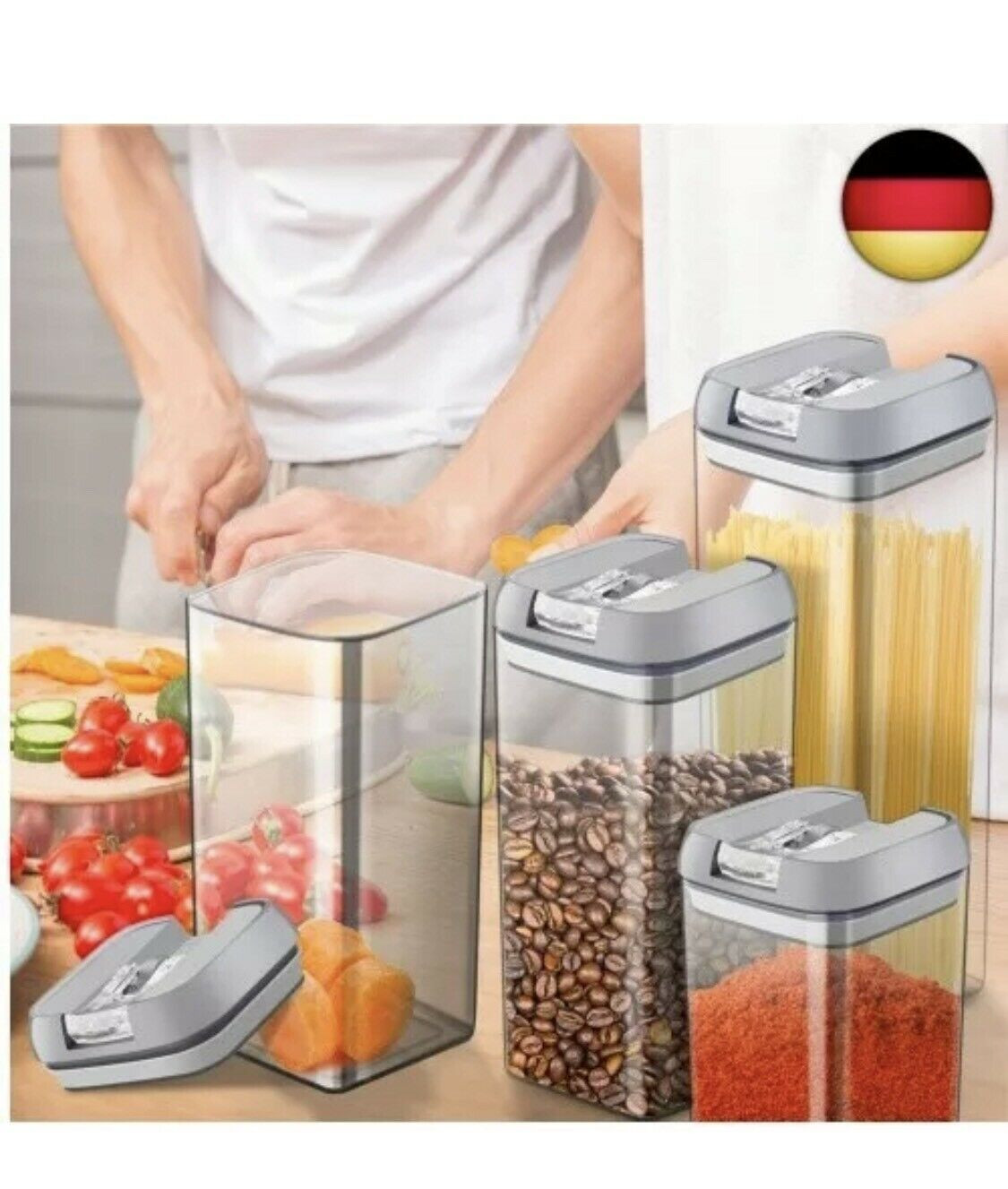 Vorratsdosen Frischhaltedosen für Lebensmittel 7 teilige Set